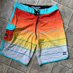Billabong Black and Orange Board Shorts